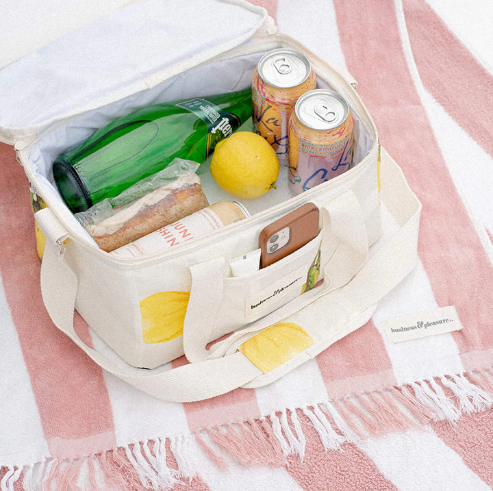 Business & Pleasure Cooler - Vintage Lemons – Colored Red