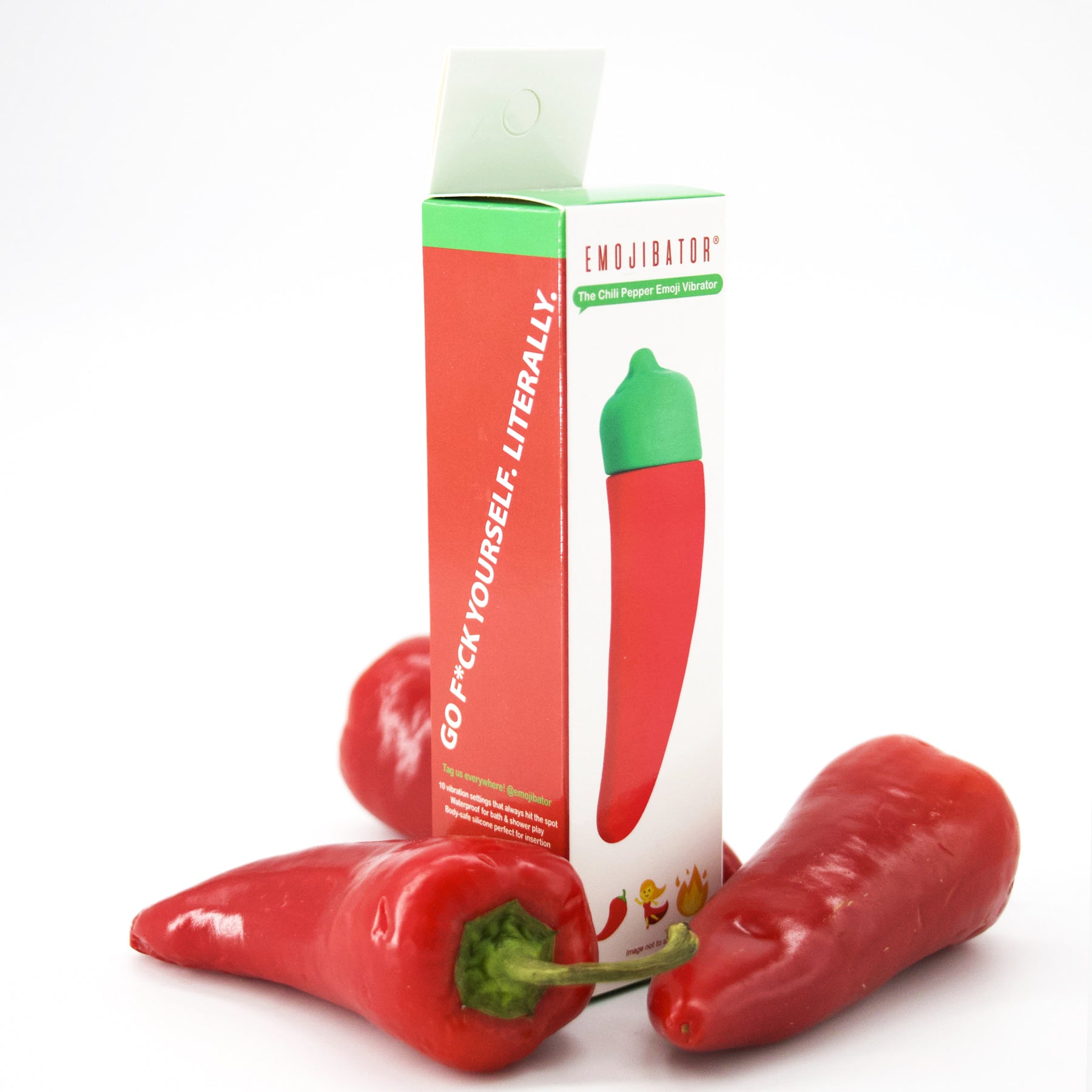Chili Pepper Emojibator Vibrator Colored Red Chili Pepper Emojibator Vibrator Colored Red